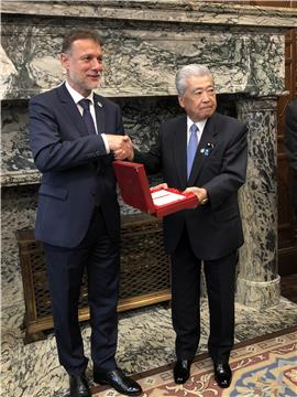 Croatian parliament speaker meets Japanese parliament officials