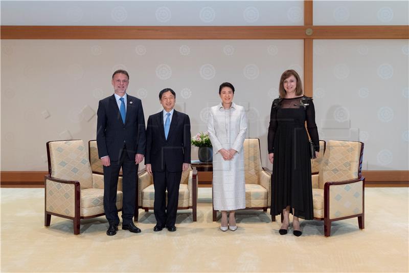 Japanese Emperor Naruhito receives Croatian parliament speaker 