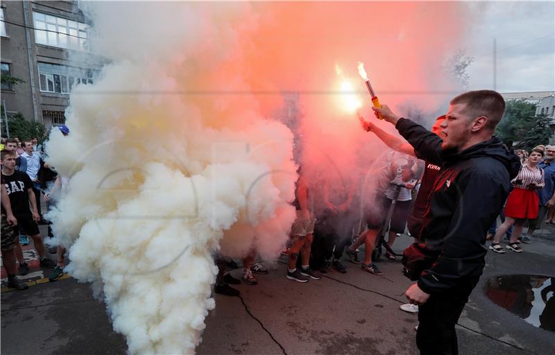 UKRAINE RALLY BOY MURDERED BY POLICE