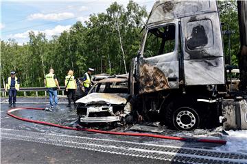 POLAND SZCZECIN A6 MOTORWAY CAR ACCIDENT