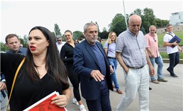 Gradonačelnik obišao radove na rekonstrukciji atletske staze u Sportskom parku Mladost