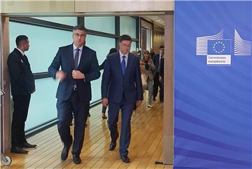 Plenković s Dombrovskisom o ulasku u eurozonu i ERM 2