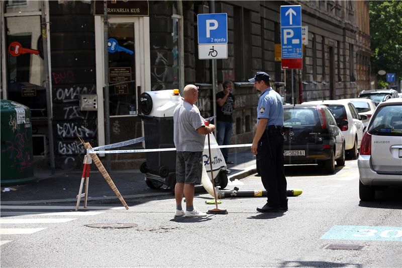 Policijski očevid u Preradovićevoj ulici