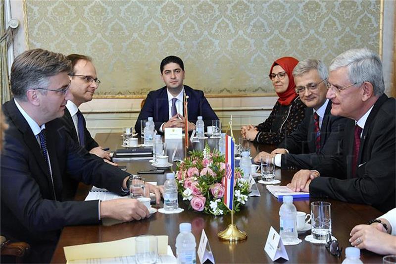 Plenkovic receives Turkish official for talks on boosting bilateral cooperation