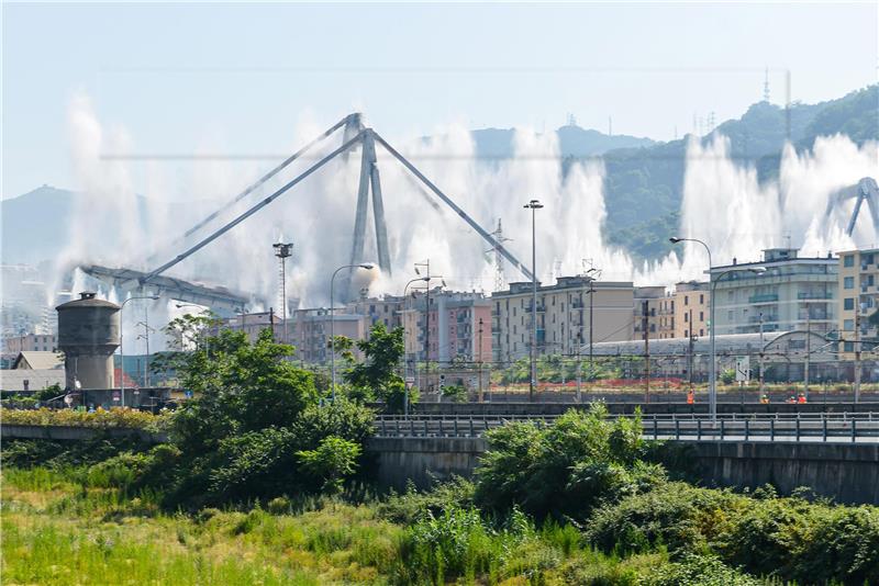 ITALY GENOA BRIDGE DEMOLITION WORKS