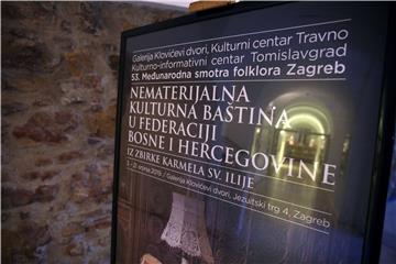  Otvorena izložba "Nematerijalna kulturna baština u Federaciji Bosne i Hercegovine - iz zbirke Karmela sv. Ilije"