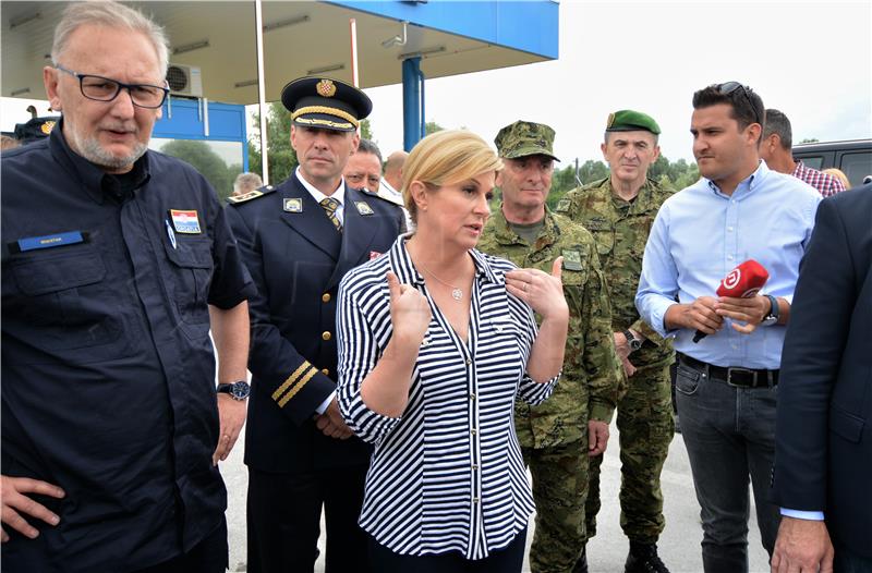 Grabar-Kitarovic expects EU to realise Union is defended on Croatian border