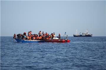 AT SEA LIBYA MIGRATION REFUGEES RESCUE