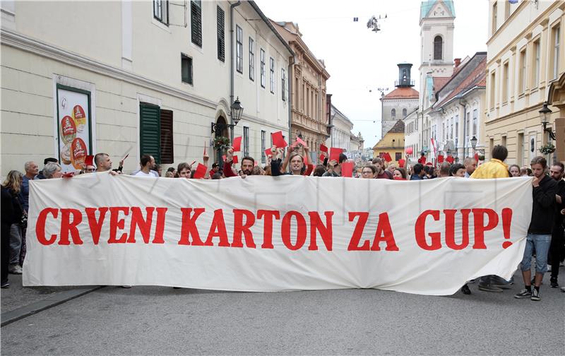 Prosvjed protiv Bandićevih izmjena GUP-a