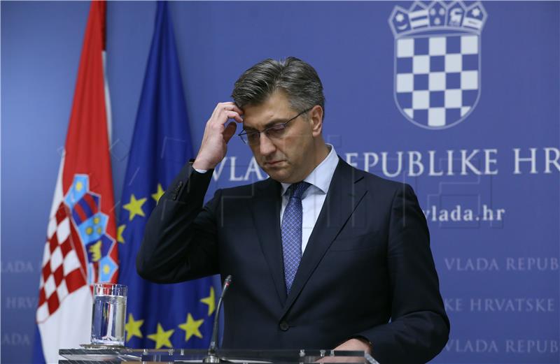  Konferencija za medije premijera Andreja Plenkovića o smjenama u Vladi