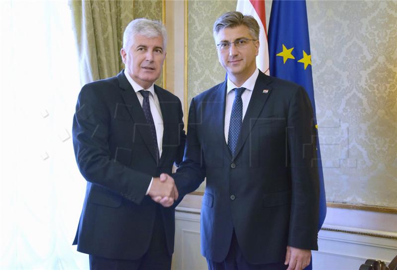 Plenkovic receives Bosnian Croat leader