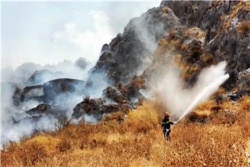 GREECE WILDFIRE NEAR NAFPLIO