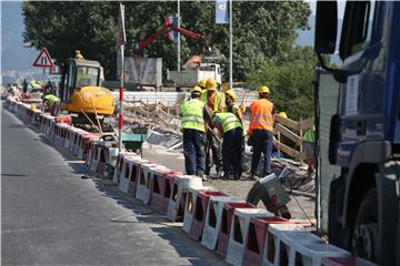 Radovi na zagrebačkom mostu Slobode