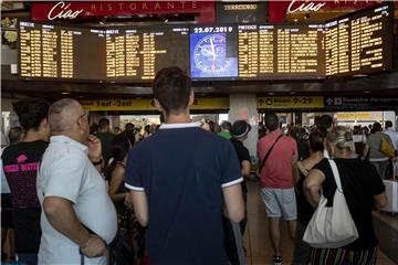 ITALY TRANSPORT FIRE TRAIN DELAYS