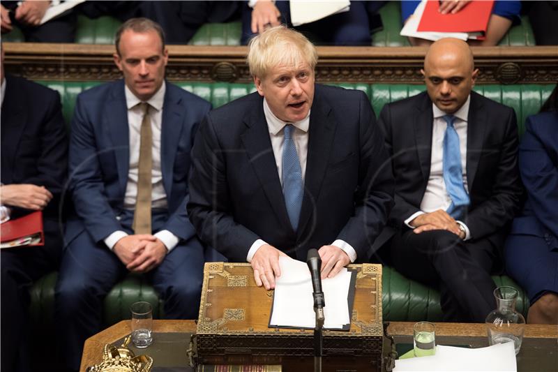 BRITAIN PARLIAMENT BORIS JOHNSON FIRTS DAY