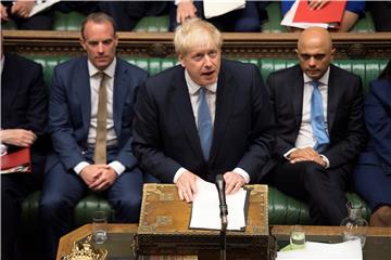 BRITAIN PARLIAMENT BORIS JOHNSON FIRTS DAY