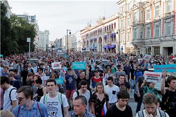 RUSSIA ELECTIONS PROTEST