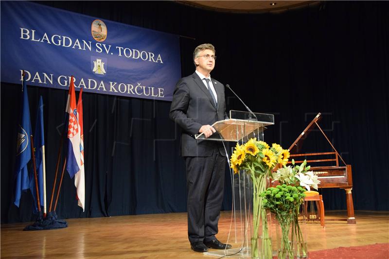 Premijer Plenković na proslavi Dana grada Korčule