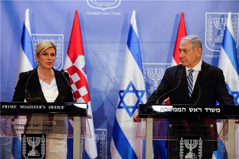 Grabar-Kitarovic calls for raising relationship with Israel to strategic partnership