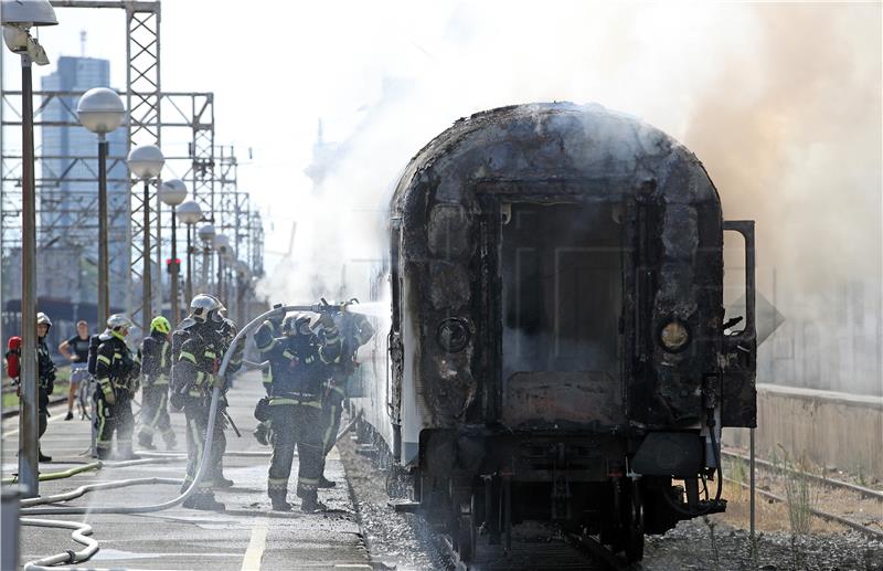 Zapalio se vagon na Glavnom kolodvoru u Zagrebu