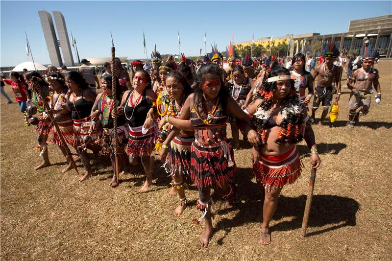 BRAZIL INDIGENOUS PEOPLE PROTEST