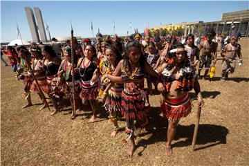 BRAZIL INDIGENOUS PEOPLE PROTEST