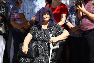 Svetkovina Velike Gospe u Sinju, u procesiji sa slikom Čudotvorne Gospe Sinjske i Plenković