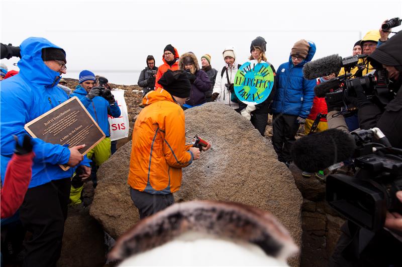 ICELAND LOST OKJOKULL GLACIER