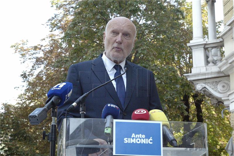 Ante Simonic announces candidacy for presidency