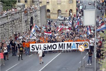 Prosvjed ispred Županijskog suda u Rijeci