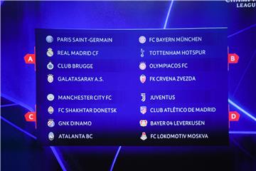 MONACO SOCCER UEFA CHAMPIONS LEAGUE DRAW