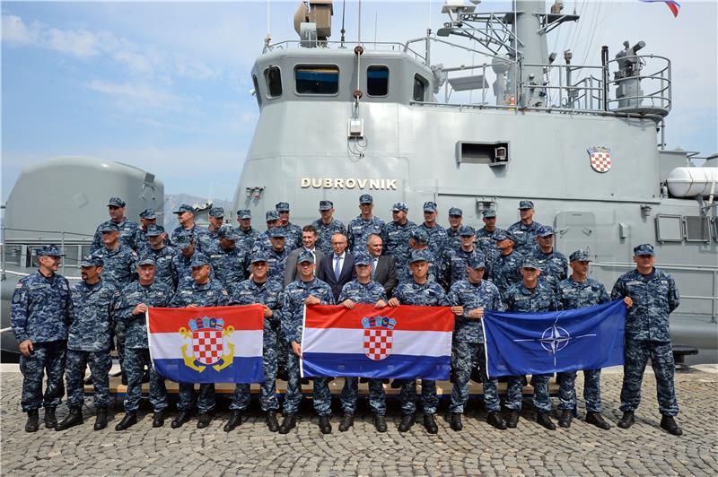 Missile boat Dubrovnik sails off for NATO operation in Mediterranean