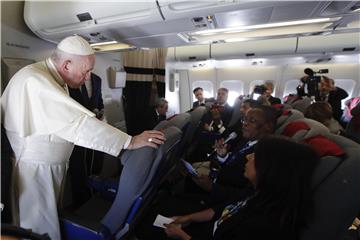 IN THE AIR POPE FRANCIS AFRIC TRIP