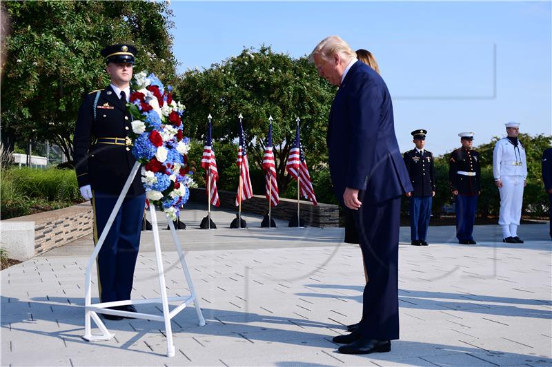 President Trump lays wreath at the Pentagon for 9/11 anniversary