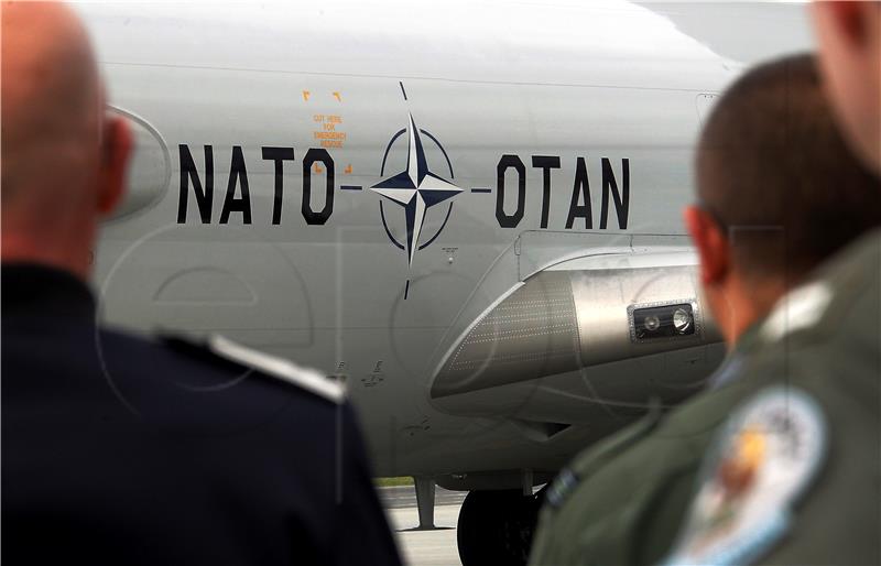 NATO Airborne Warning and Control System AWACS in Riga