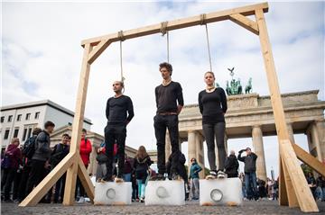 Global climate change demonstration in Berlin