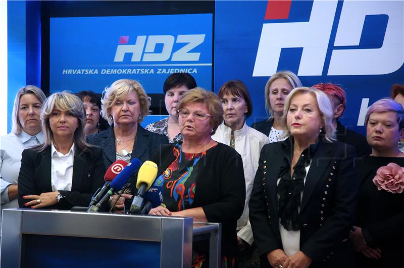 Konferencija za medije Zajednice žena HDZ-a "Katarina Zrinski"