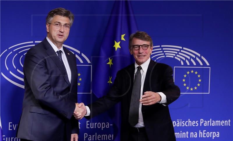 BELGIUM EU PARLIAMENT CROATIA PLENKOVIC VISIT