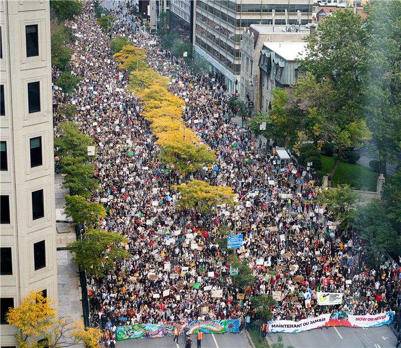 Greta Thunberg participates in climate rally