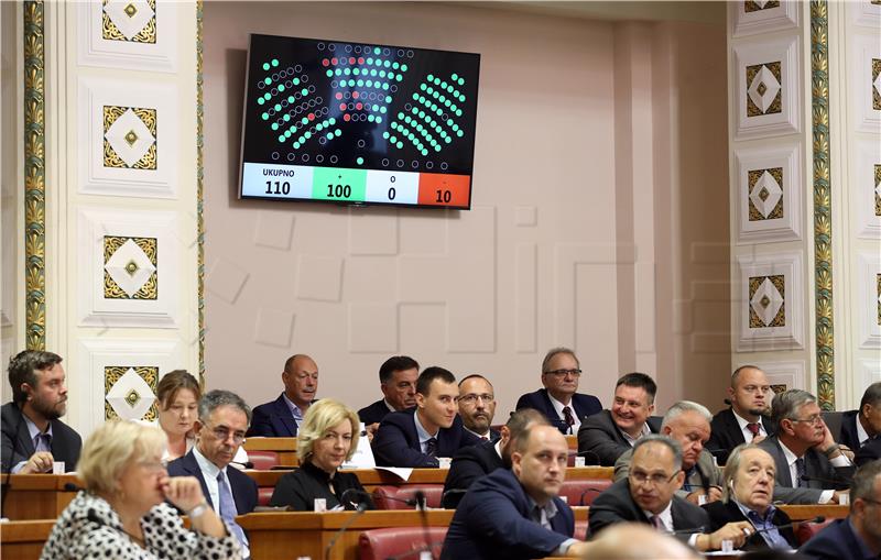 Glasovanje zastupnika tijekom sjednice Hrvatskog sabora