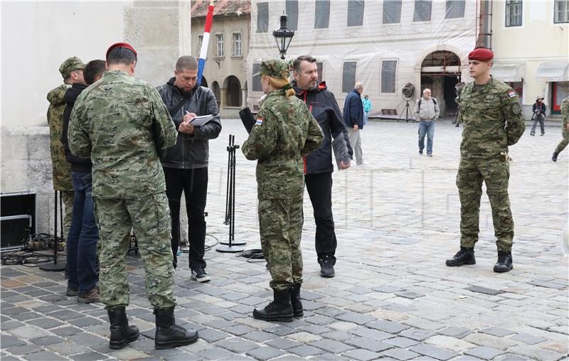 Markov trg, pripreme za sutrašnje obilježavanje Dana nezavisnoti