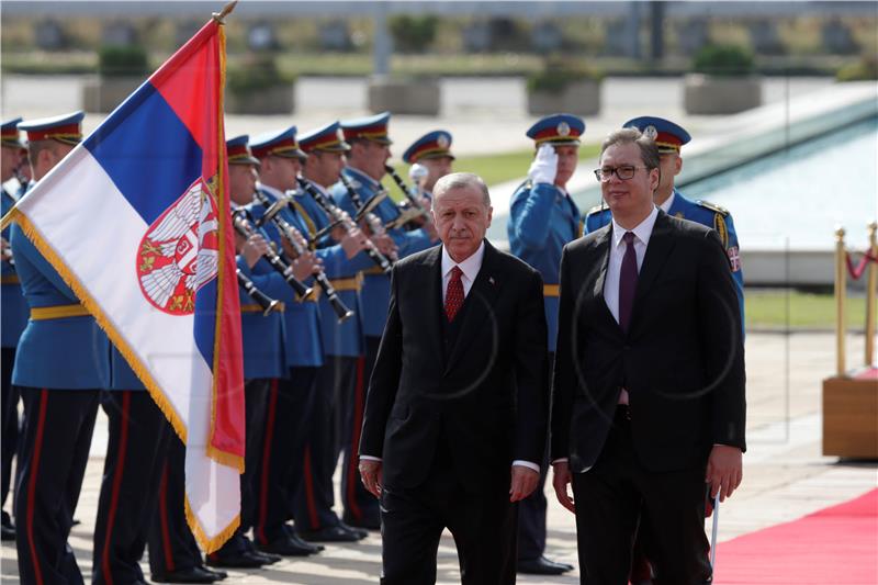 Erdogan započeo dvodnevni posjet Srbiji, u utorak trilaterala Srbija-Turska -BiH