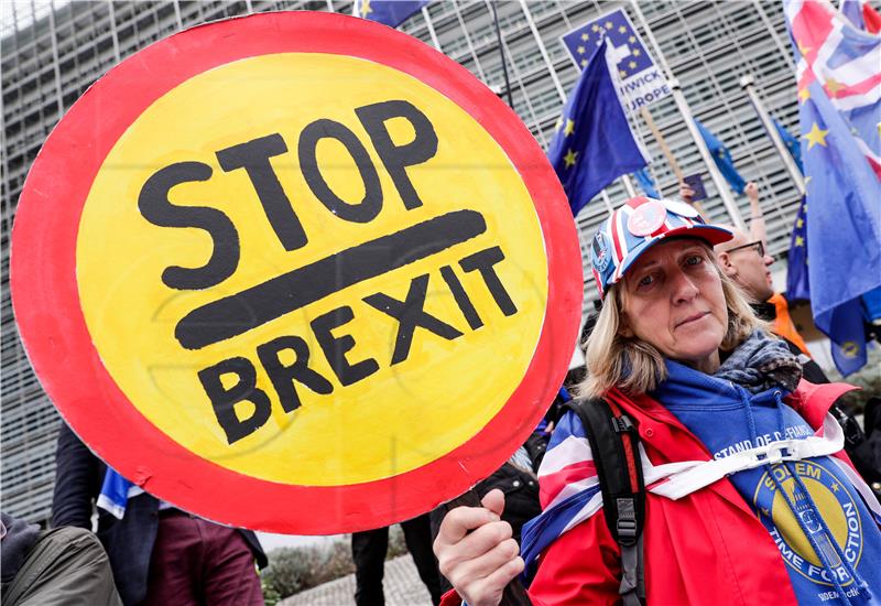 BELGIUM EU ANTI-BREXIT DEMO