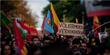 Demonstration against invasion of Syria in Duisburg