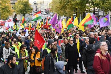 Kurds protest against Turkish invasion of northern Syria	