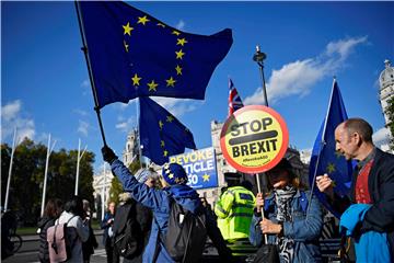 BRITAIN PROTEST PARLIAMENT BREXIT DEBATE