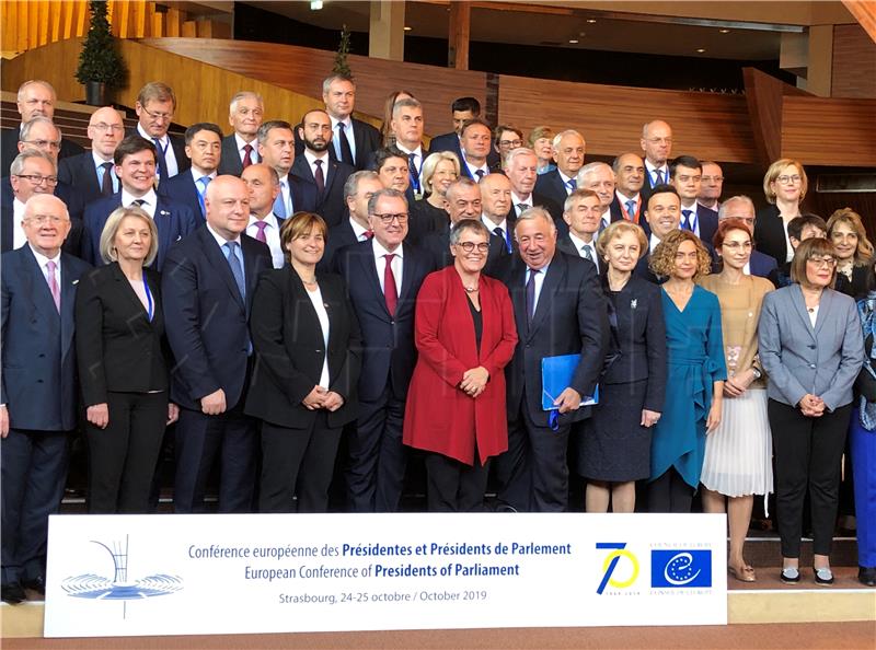 CoE parliament presidents discuss challenges for next 70 yrs