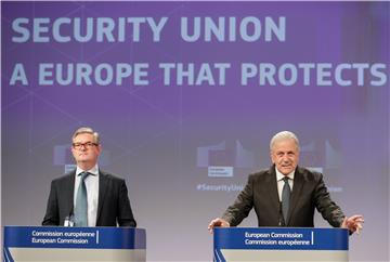 BELGIUM EU SECURITY UNION PRESS CONFERENCE