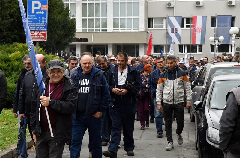 Prosvjed radnika Đure Đakovića