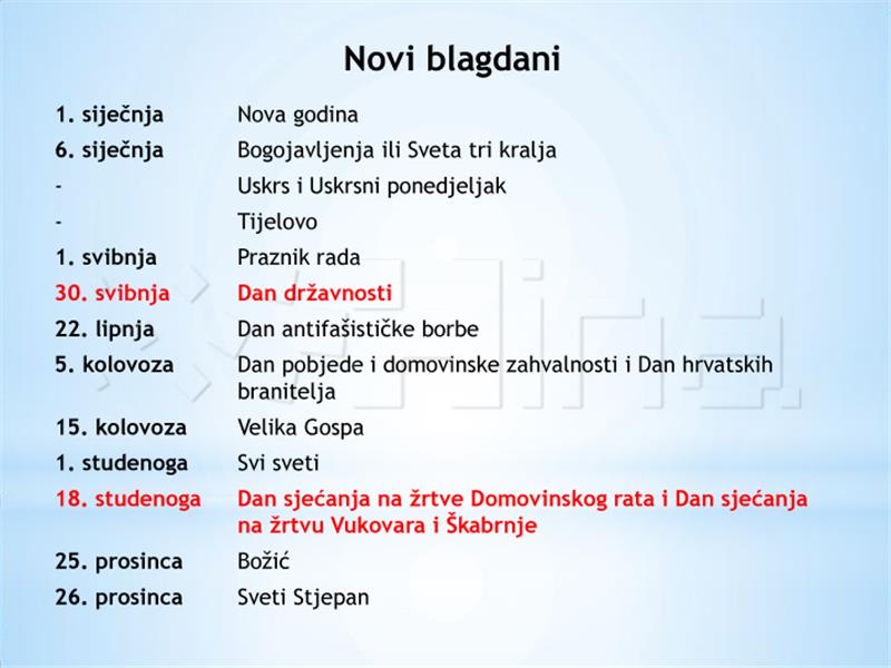 Sabor u petak o novom kalendaru blagdana